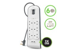 Belkin - Purchase 2.4 Amp USB Charging Outlet Surge Protection Strip, 6-outlet 2M at discount price HK$202 (SRP:HK$348)