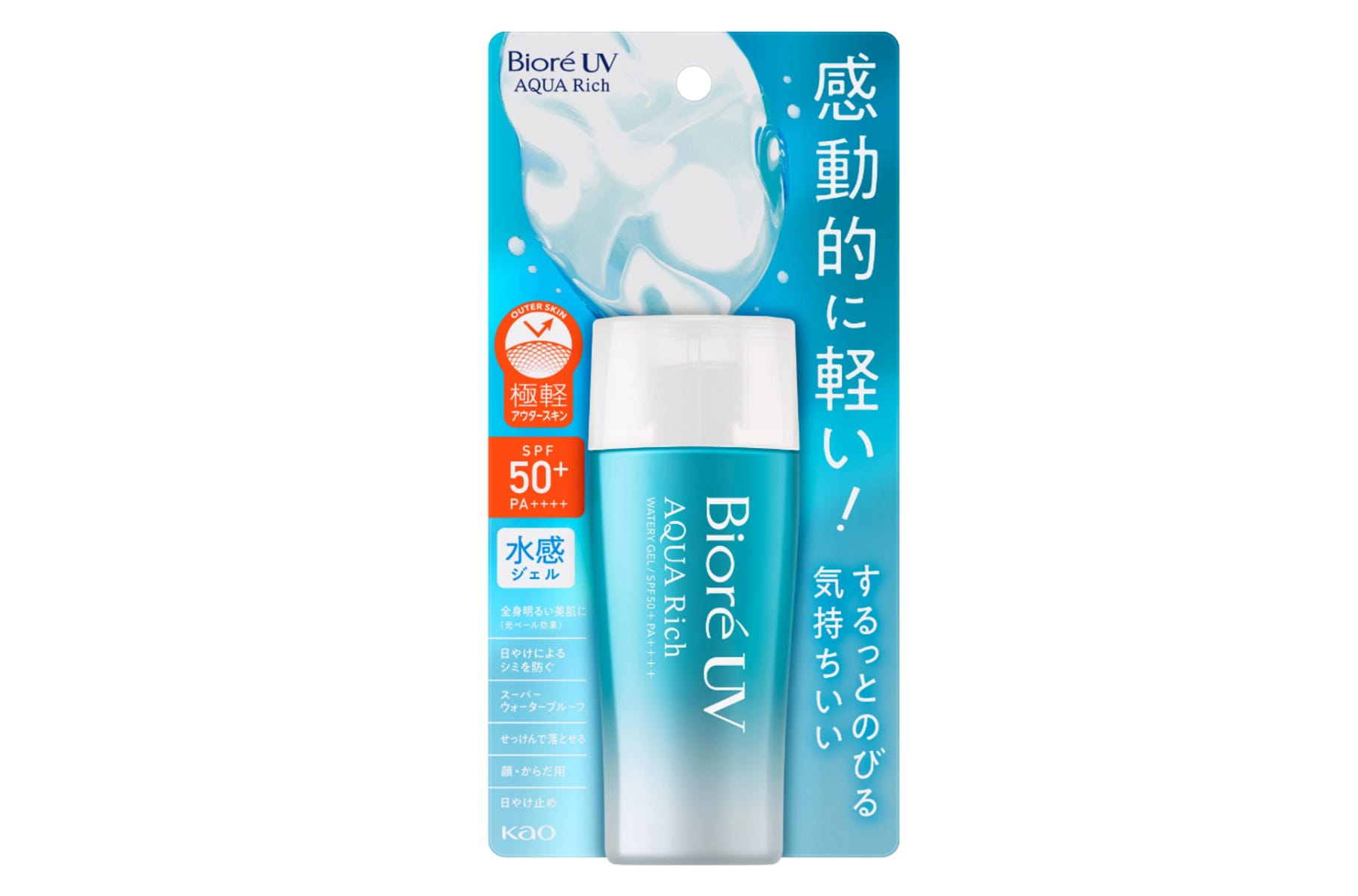 BIORE 413253 BIORE 日版 UV 水感保濕防凝膠 SPF50+ PA++++ 70G