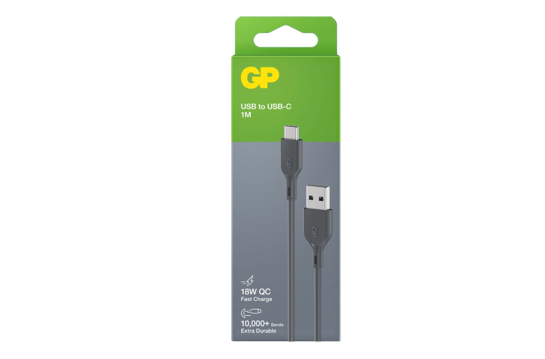 GP 1米USB-A至USB-C數據傳輸充電線CC1N