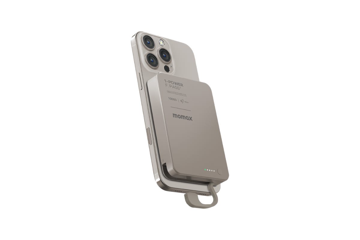 IP158L 1-Power F.Pass⁺ Magnetic Wireless Power Bank With Built-In Cable 10000mAh (Titanium) (e-Coupon)
