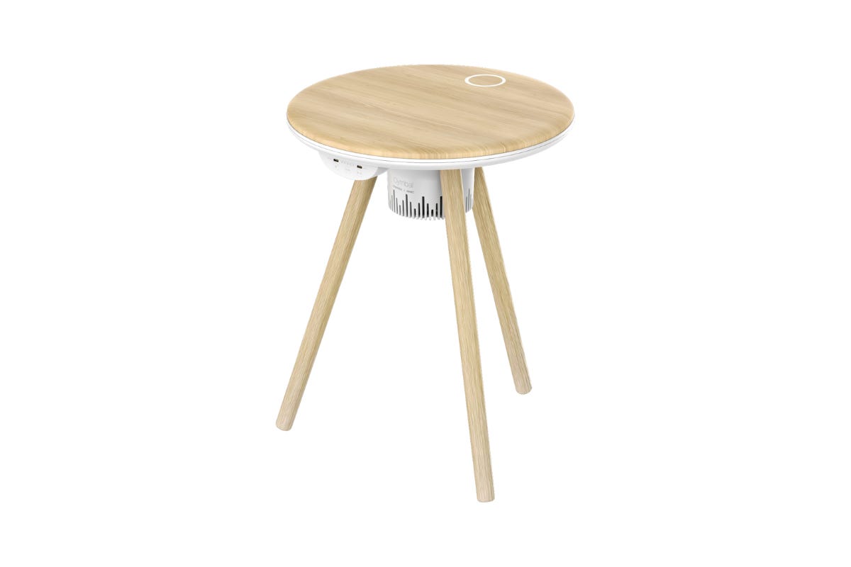 QC7W Cymbal Wireless Charging Table with Built-In Ambience Light and Speaker (e-Coupon)